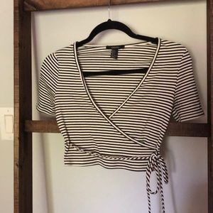 Faux Wrap Crop Top